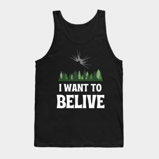 I Want to Belive - Shadow Ship - Black - Sci-Fi Tank Top